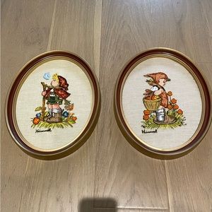 Vintage Hummel Needle Work Wall Art